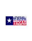 View of I'm Going to Texas Sticker - Multi