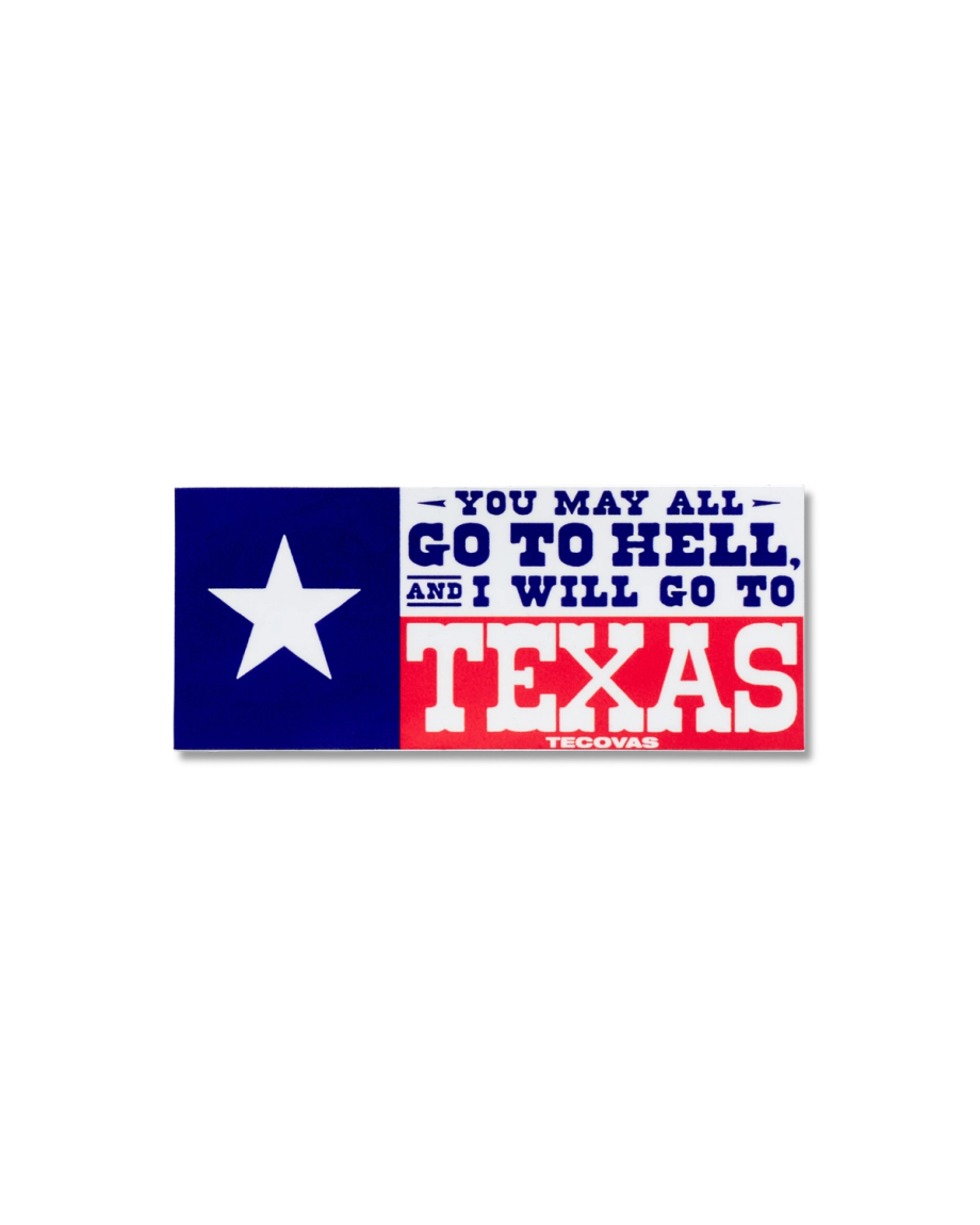 View of I'm Going to Texas Sticker - Multi
