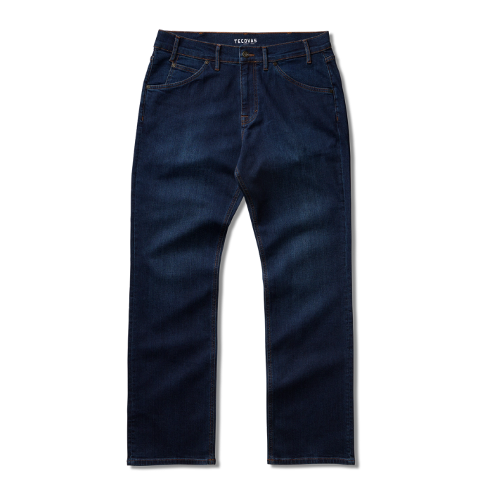 Front view of Men's Premium Relaxed Jeans - Dark on model