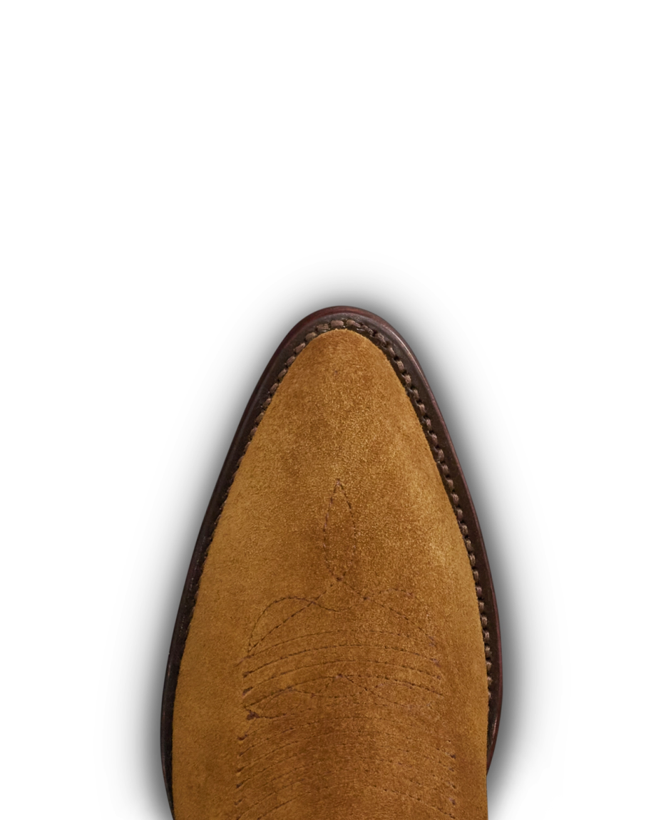 Toe view of The Abby - Sienna Suede on plain background