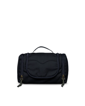 Front view of Canyon Hanging Travel Kit - Black on plain background
