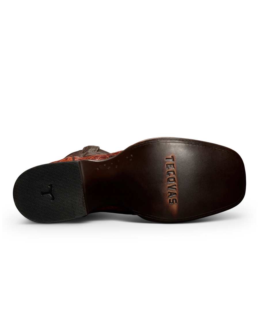 The William in Dark Pecan Caiman - Men's Cowboy Boot | Tecovas