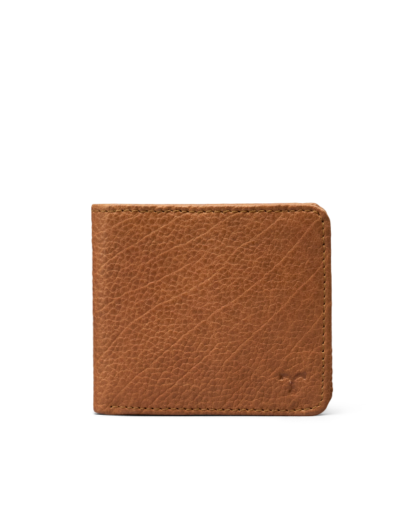 Front view of Bison Billfold - Tan on plain background