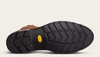 Vibram rubber sole on the bottom of a Tecovas boot