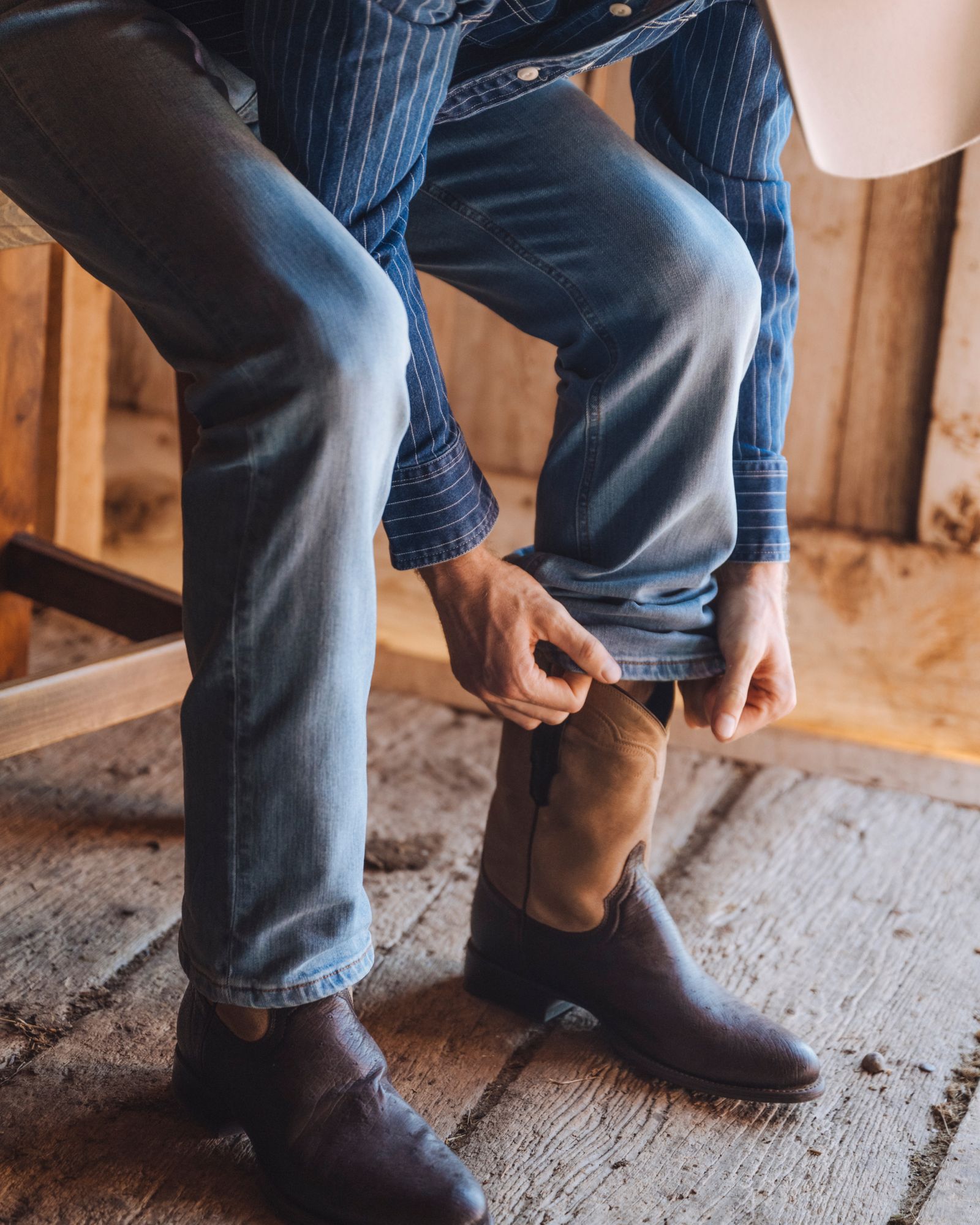 Smooth-Quill Ostrich Cowboy Boots | The Wade - Chocolate | Tecovas