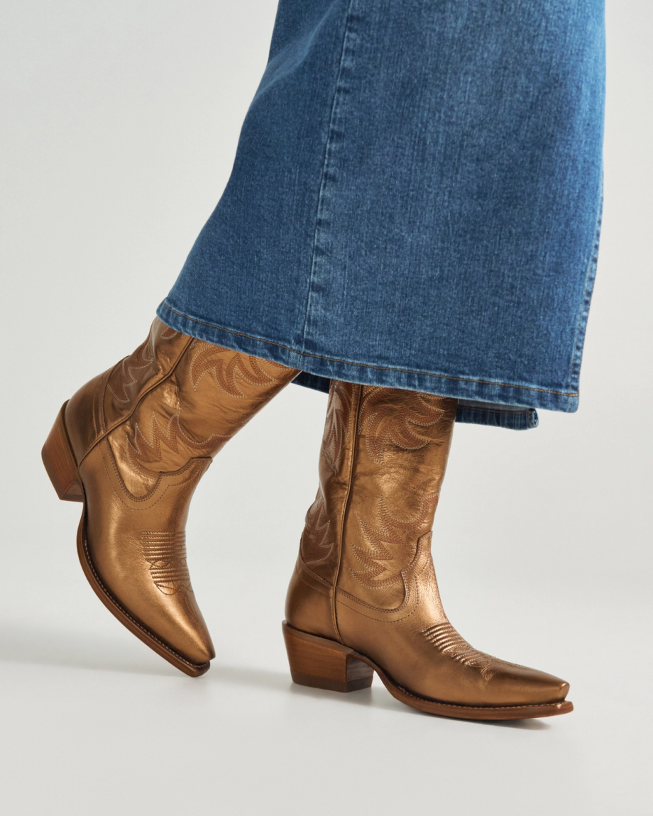 View of The Annie - Copper Cowhide