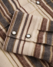 Closeup view of Men's Blanket CPO Shacket - Khaki / Multi