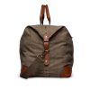Profile view of Waxed Canvas Weekender / Moss - Moss on plain background