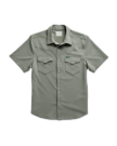 Closeup detail view of Men's Performance Western Pearl Snap SS - Cactus