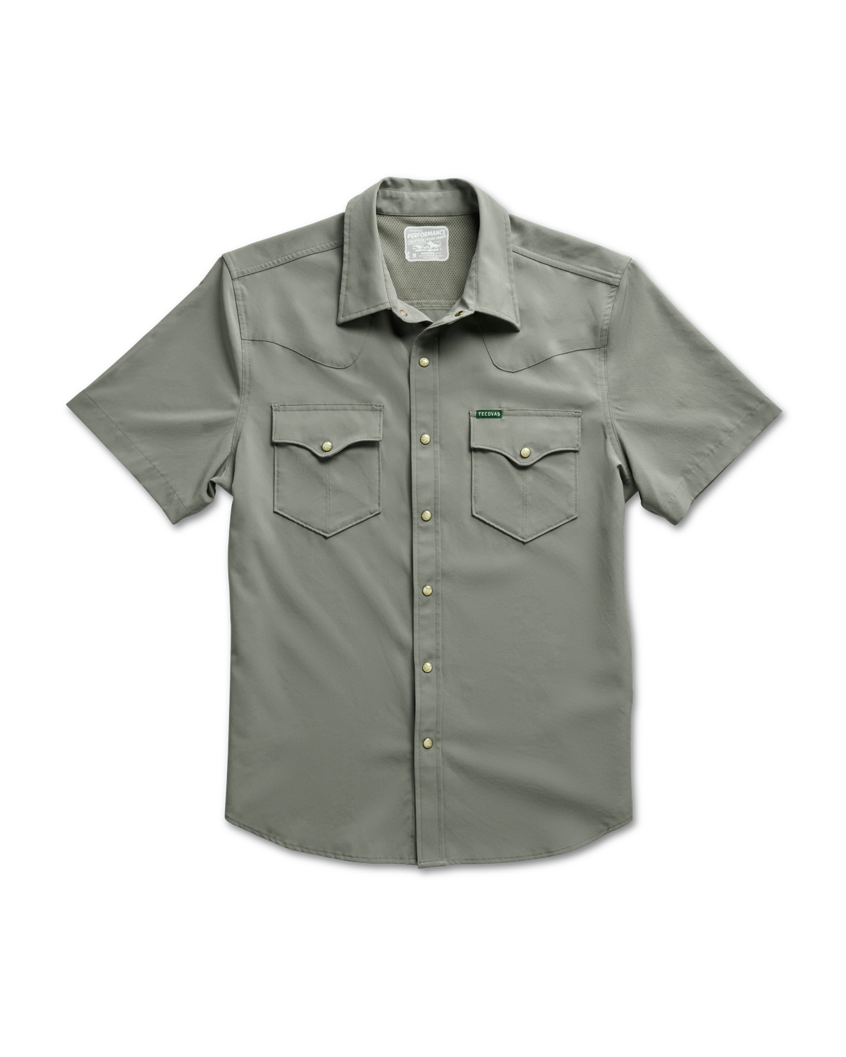 Men's Performance Pearl Snap - White polyester | Tecovas