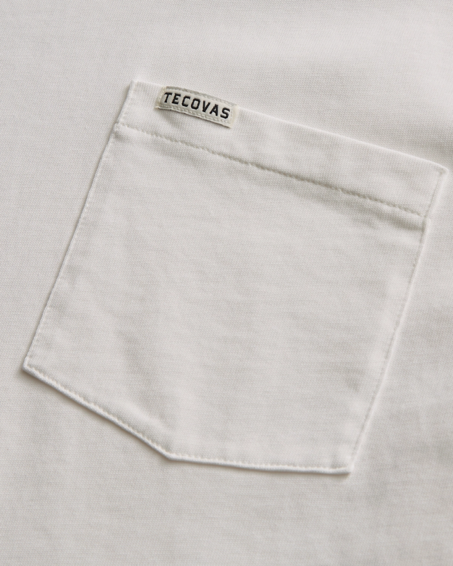 Closeup detail view of Standard Issue Pocket Tee - Bone