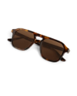 Top view of Tecovas x KREWE Zander - Havana on plain background