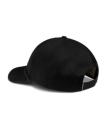Back view of Steel Horse Motors 5 Panel Mid Pro Hat - Black on plain background