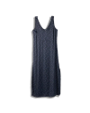 Front view of Women's Embroidered Slip Dress - Eclipse on plain background