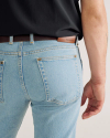 Closeup view of Men's Modern Bootcut Heritage Denim - Light Blue