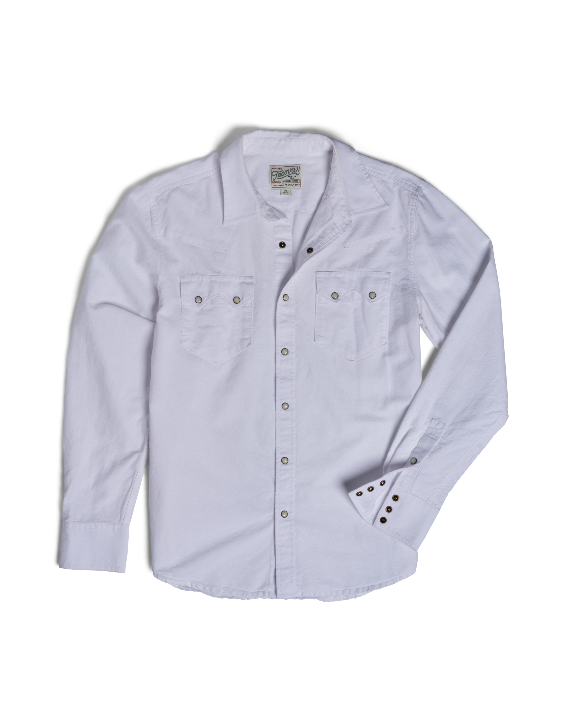 Tecovas Men's Sawtooth Oxford Pearl Snap INTERNATIONAL SHIPPING