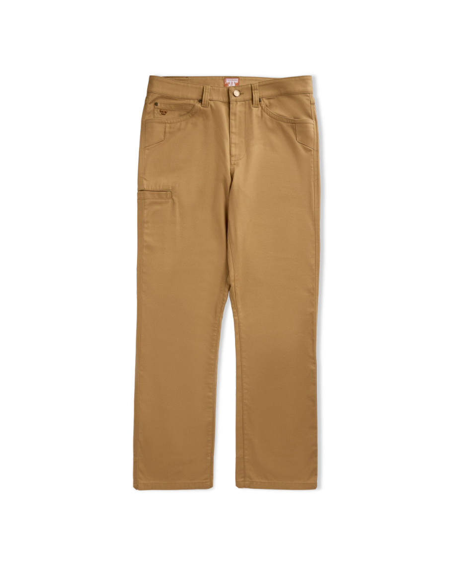 Front view of Men's Work Pant - Desert Tan on plain background