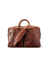 Front view of Bartlett Carrier Duffle - Cognac on plain background