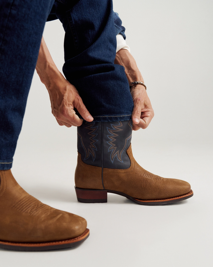 View of The Dusty - Light Mesquite Cowhide
