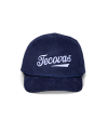 Profile view of Tecovas Corduroy Mid-Profile Hat - Navy on plain background