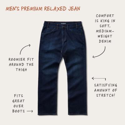 Men's Premium Relaxed Jeans - Dark | Tecovas