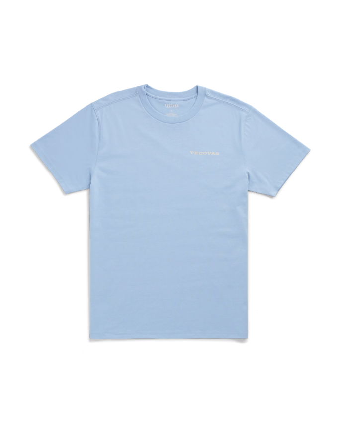 Front view of Men's Roadrunner T-Shirt - Chambray/Bone on plain background