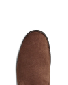 Toe view of The Monterrey - Earth Cowhide on plain background