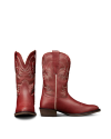 Pair view of The Annie Kid - Scarlet Cowhide on plain background