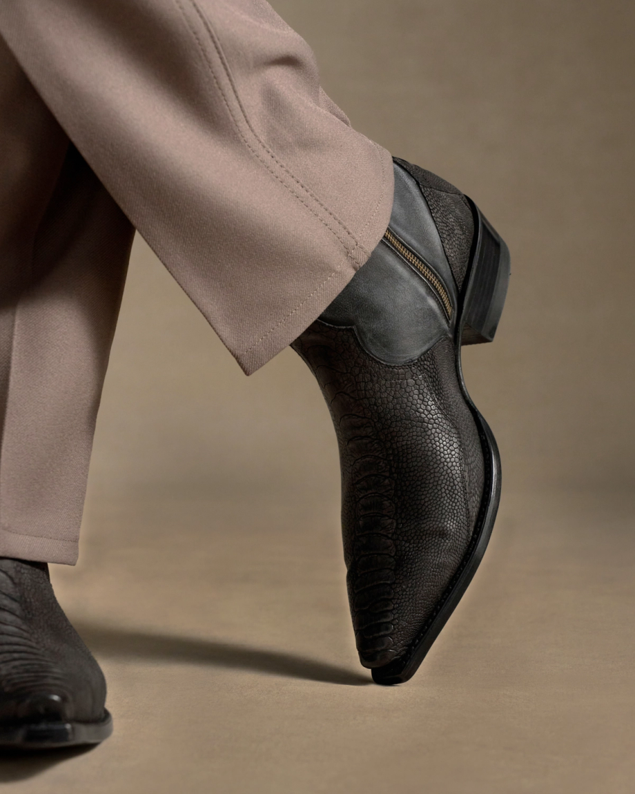 View of The Blaze - Charcoal Ostrich Leg