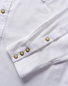 Closeup detail view of Men's T Foundation Weight Pearl Snap CF - Bone