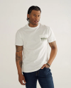 Closeup detail view of Men's Original Western Pocket Tee - Bone / Green