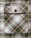 Closeup view of Men's Everyday Flannel LS - Whisper White / Cactus