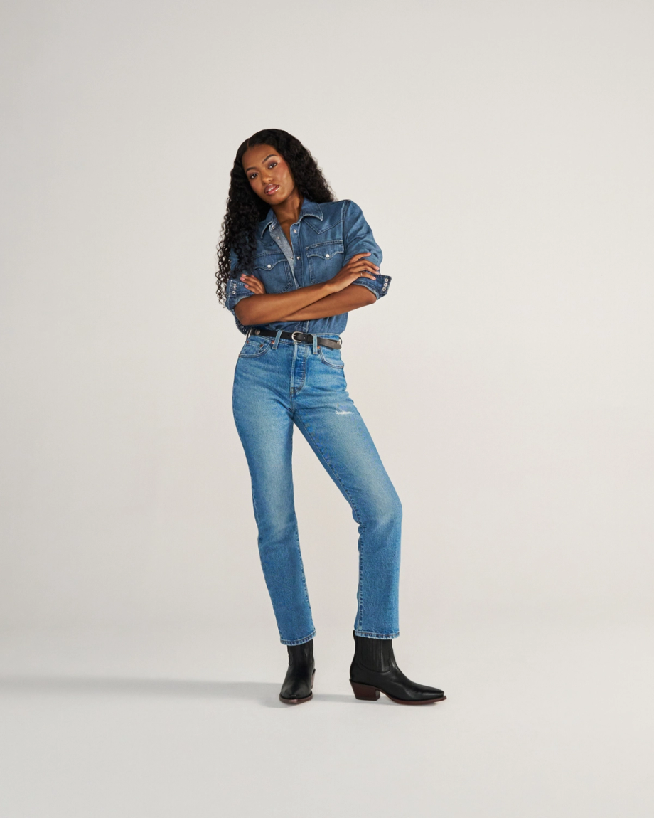 Full view of The Piper II - Midnight Goat on model