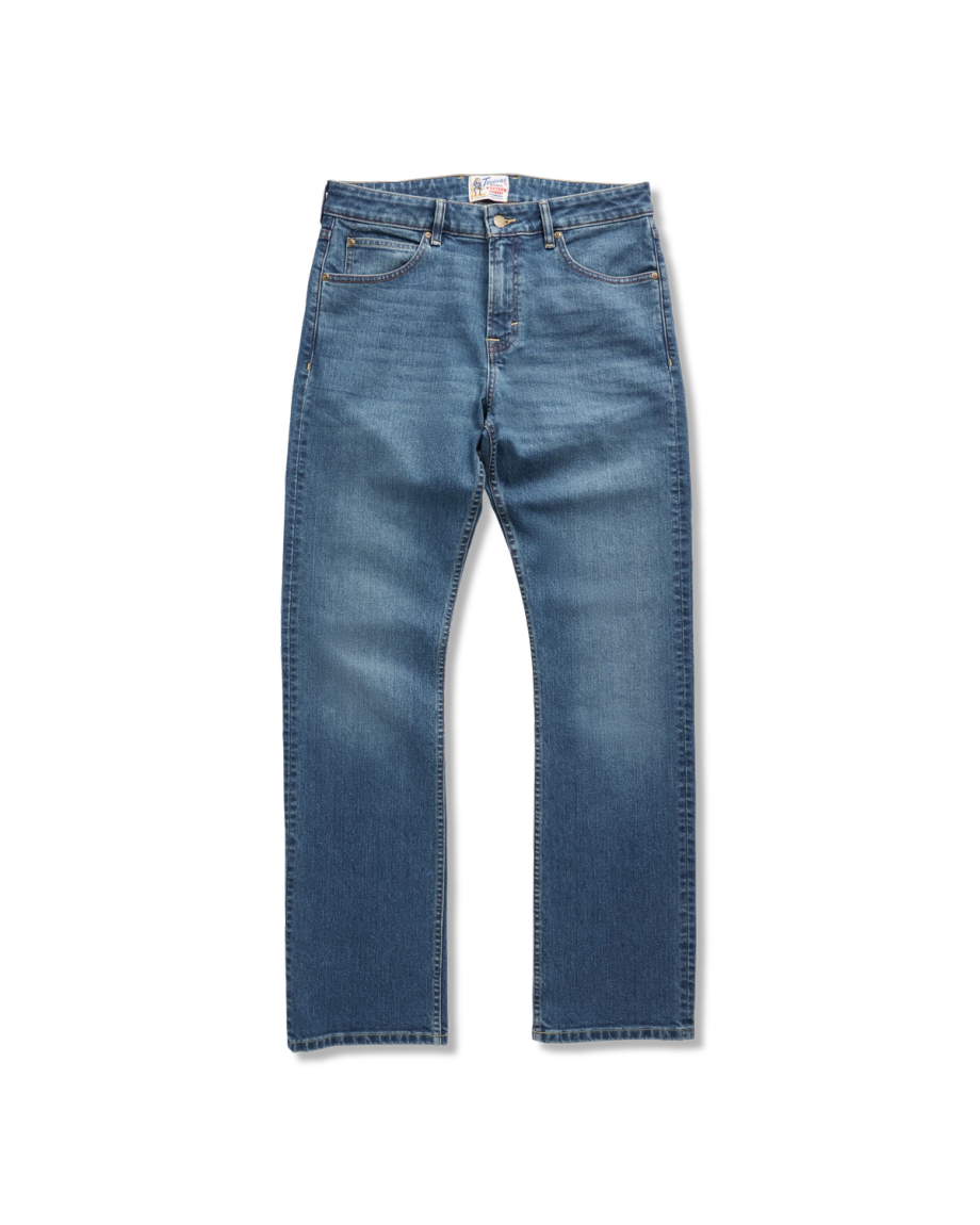 View of Men's Slim Straight Stretch Denim - Medium Indigo