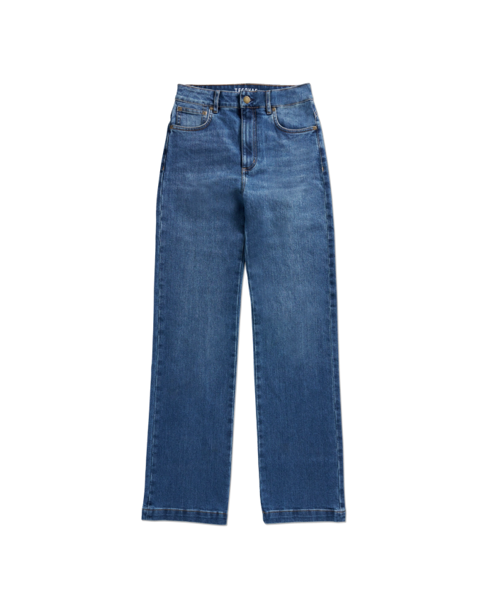Front view of Women's Vintage High Rise Jean - Medium Wash  on plain background