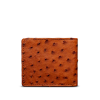 Back view of Ostrich Billfold - Pecan on plain background