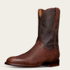 The Wade boot in russet colored ostrich leather