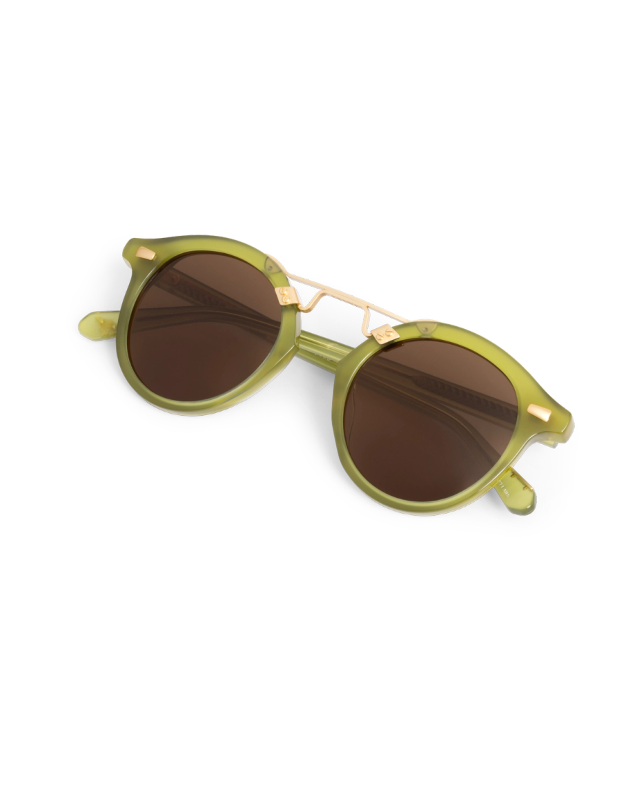 Top view of Tecovas x KREWE STL II - Cactus 18K on plain background