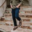 Man wearing the Hickory Monterrey slip on shoes