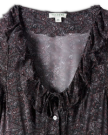 Closeup detail view of Women's Elbow-Length Maxi Dress - Burgundy / Black