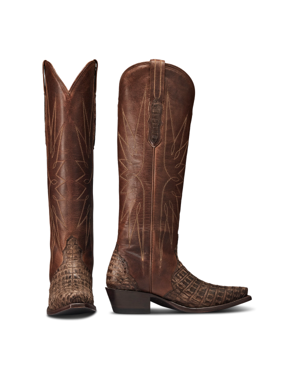 Pair view of The Loretta - Truffle Caiman on plain background