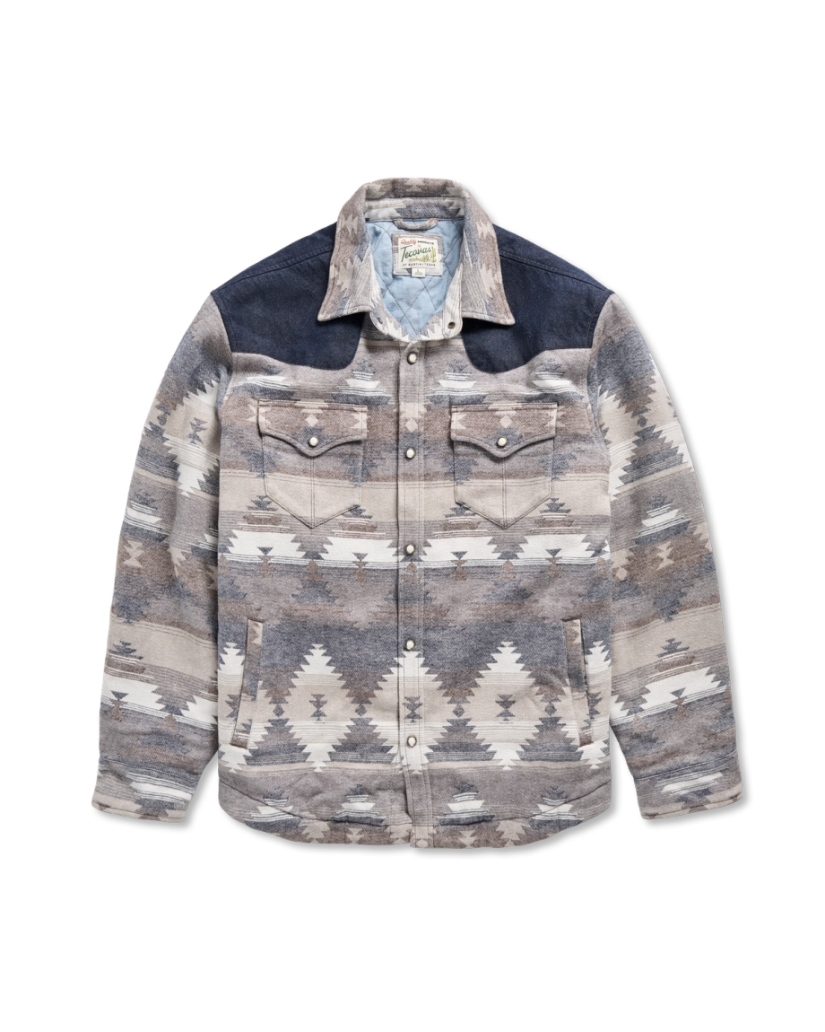 Front view of Men's Southwest Shacket - Multi on plain background