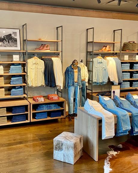 Denim section of the Tecovas store in Southlake Town Square