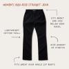 Flat lay of Women's High-Rise Straight Jean in Black