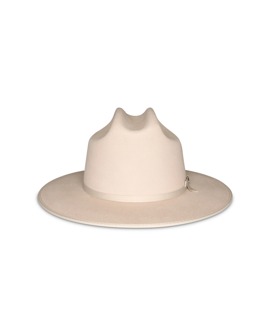 Front view of The Cruiser Wool Blend Cowboy Hat - Bone on plain background