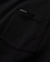 Closeup detail view of Long Sleeve Standard Issue Pocket Tee - Black