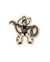 Front view of Cowboy Sticker - Cream on plain background