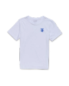 Front view of Women's Tecovas Banner Tee - White/Blue on plain background