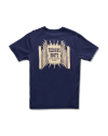 Back view of Men's Saloon Door Tee - Navy / Bone on plain background