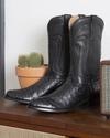 close up picture of Wyatt Midnight boots on a table